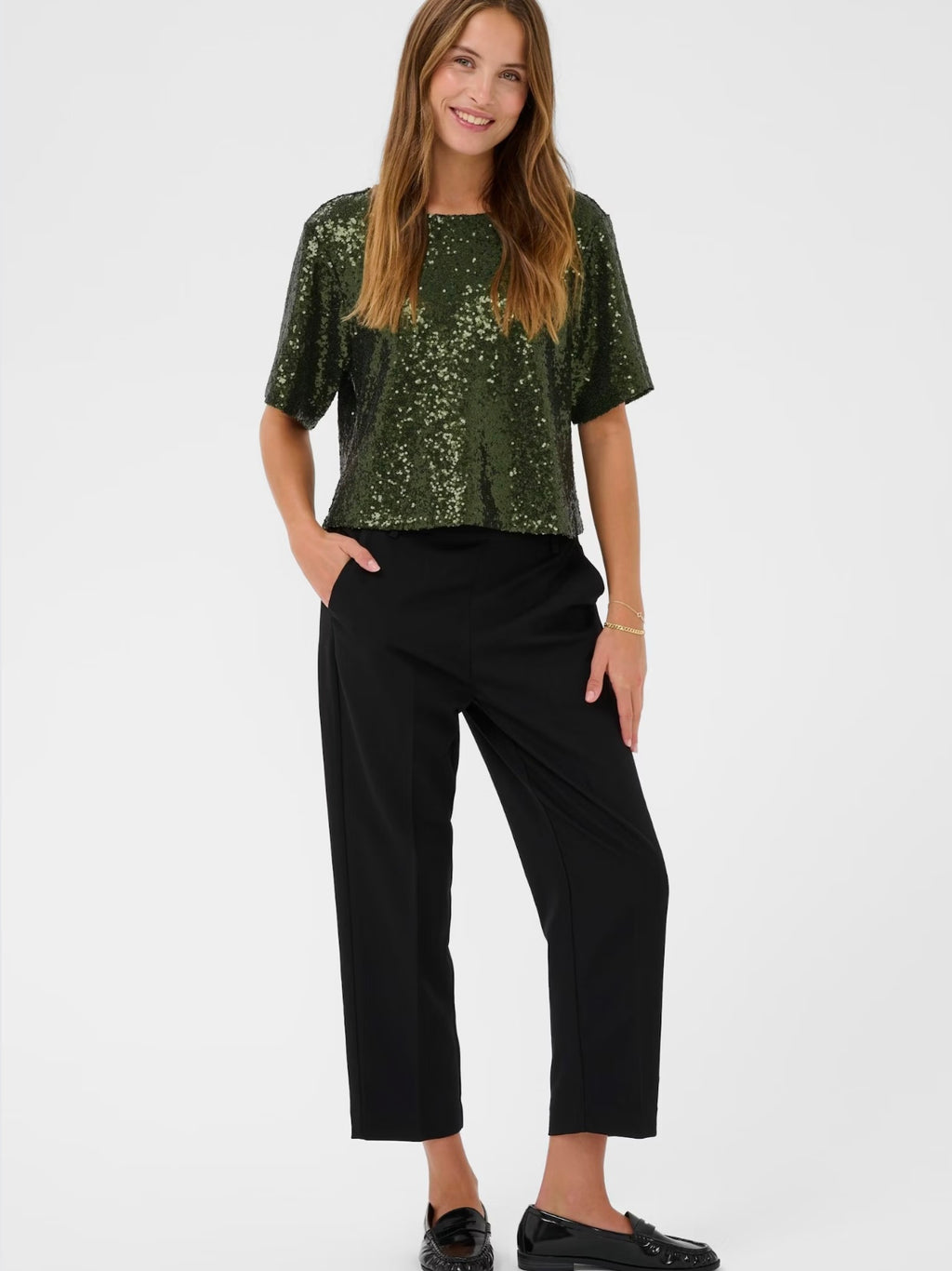 Kaffe Miranda Sequin Top