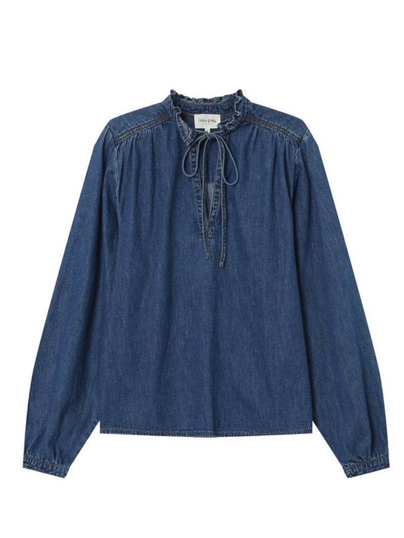 Grace & Mila Salsa Denim Blouse