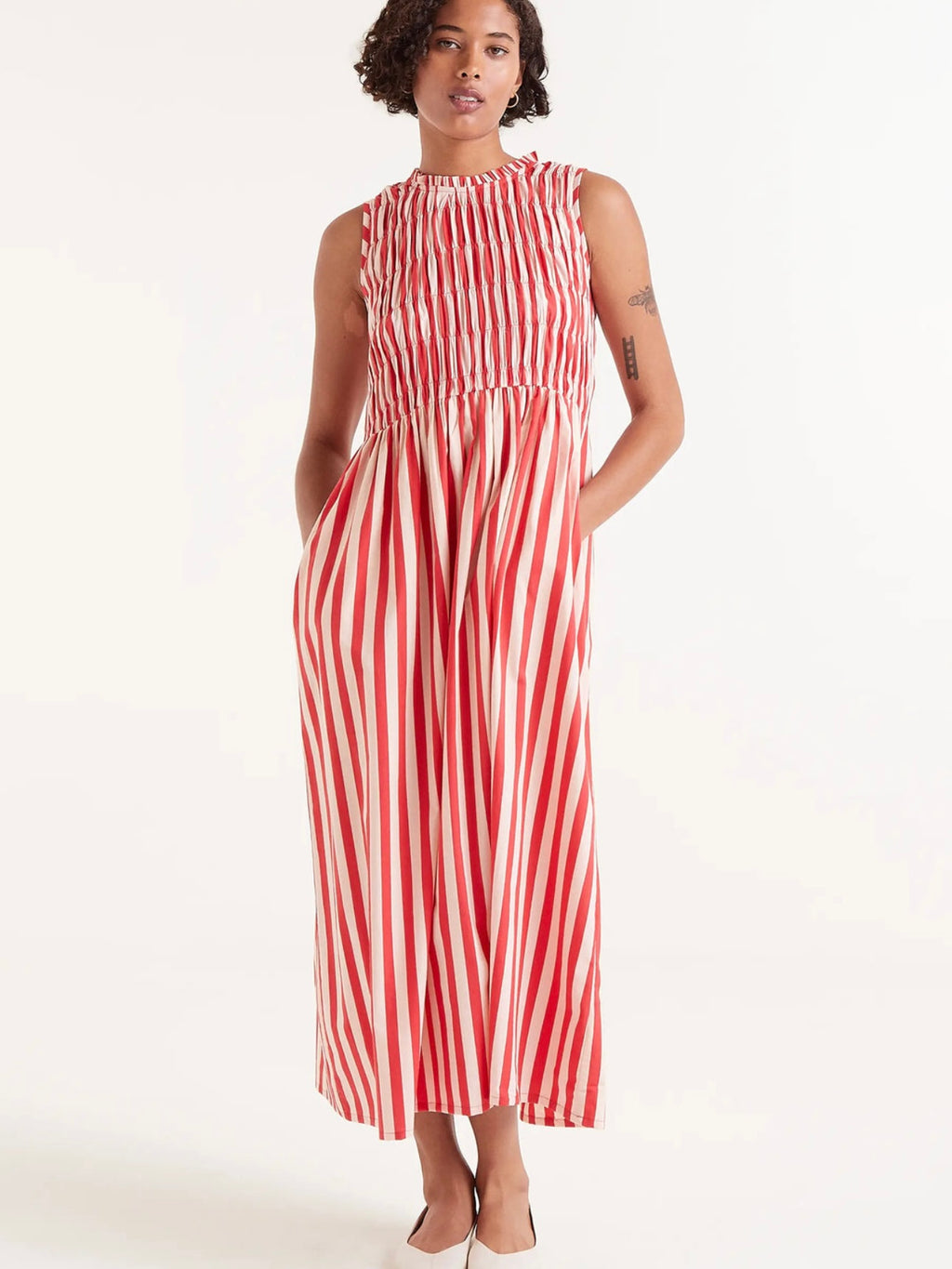 Compania Fantastica Red  Stripped Dress