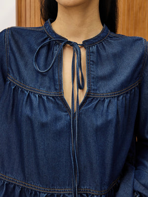 FRNCH Cixous Denim Blouse