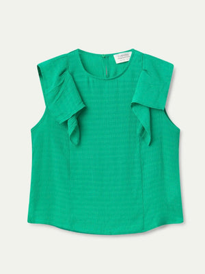 Compania Fantastica Ruffle Sleeveless Top