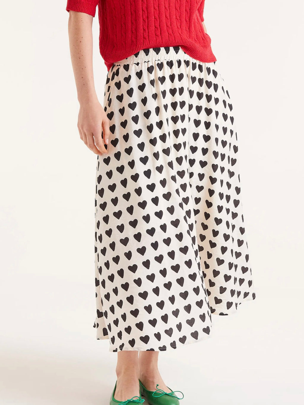 Compania Fantastica Heart Midi Skirt
