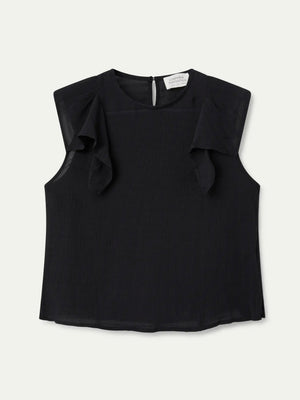 Compania Fantastica Ruffle Sleeveless Top