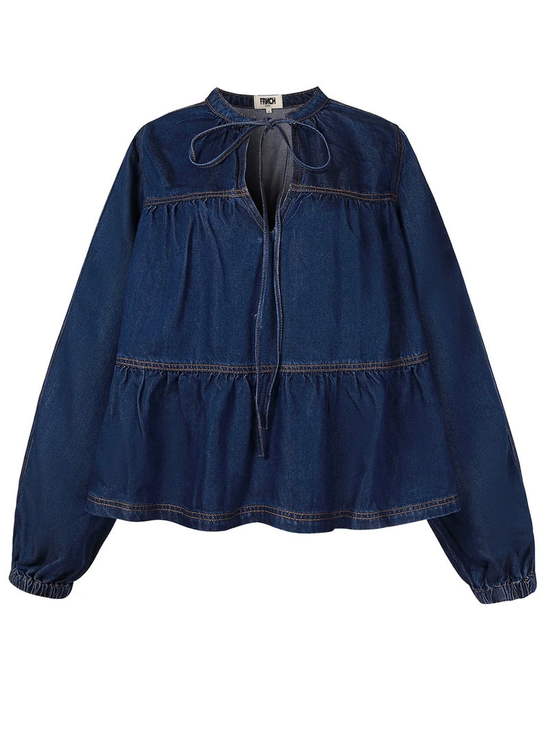 FRNCH Cixous Denim Blouse