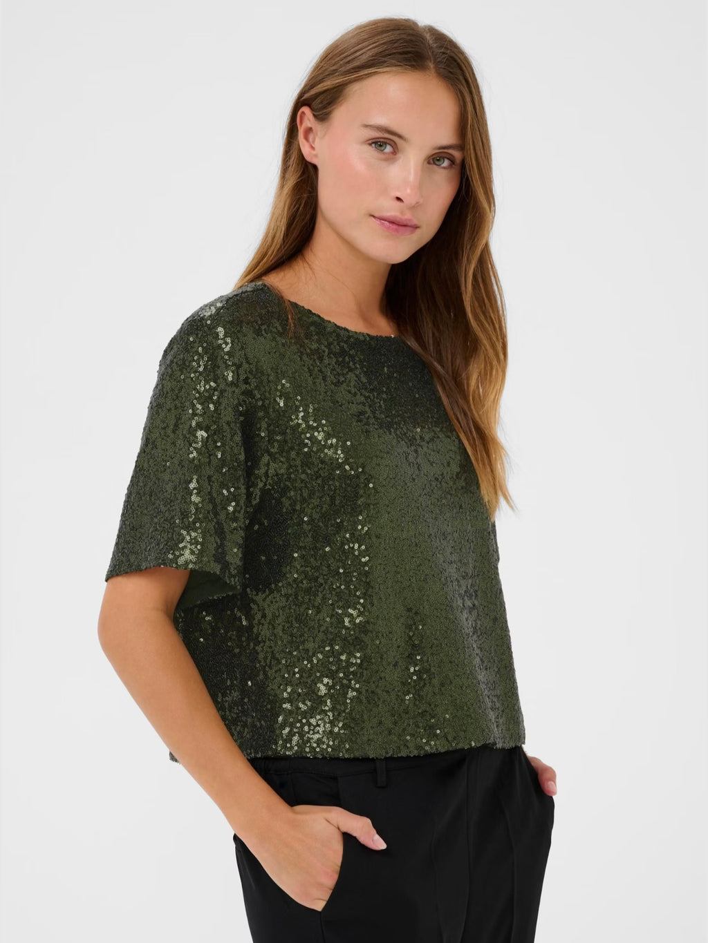 Kaffe Miranda Sequin Top