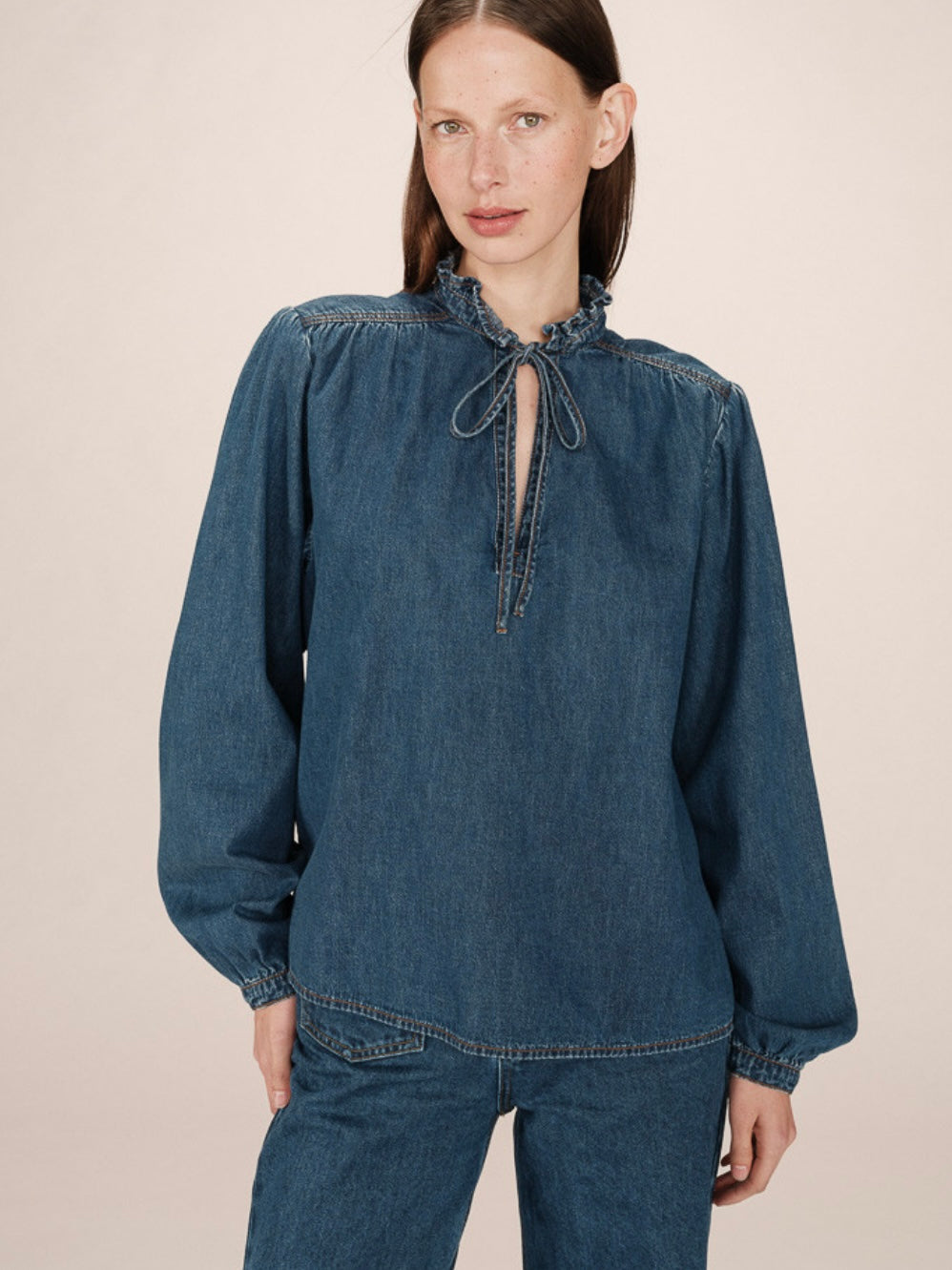 Grace & Mila Salsa Denim Blouse