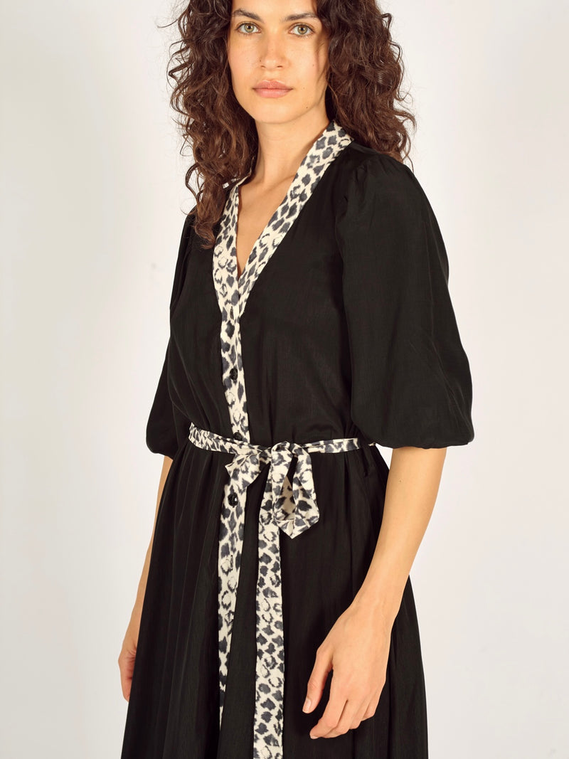 traffic people silk dress Traffic People 'Thelma' Silk Dress Liquorice Living
