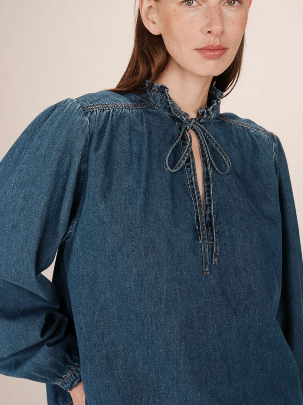 Grace & Mila Salsa Denim Blouse