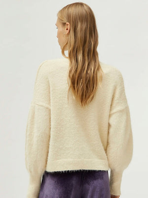 Cream Fluffy Jumper