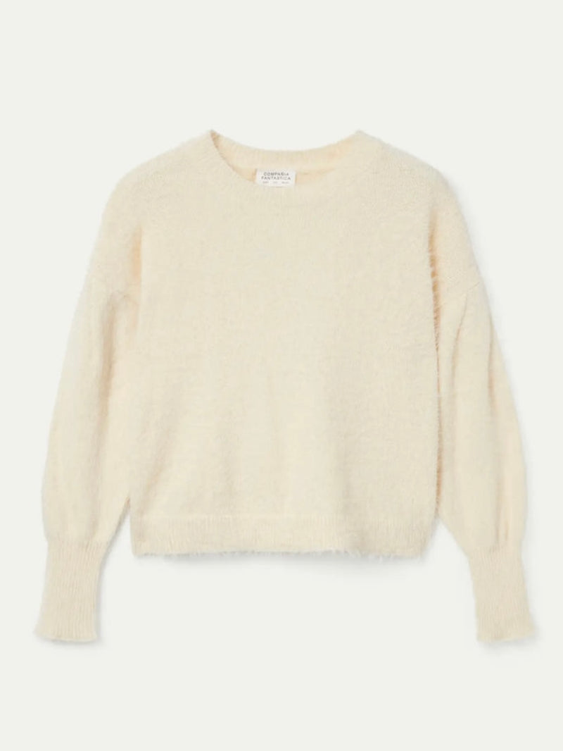 Cream Fluffy Jumper